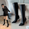 Soft Leather High Quality Women Over The Knee Boots Super Thin High Heel Sexy Ladies Long Boots Fashion Pointed Toe Zipper Botas