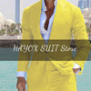 Men's Suit Linen Tip Lapel One Button Formal Groom Groomsmen Dress Jacket Pants Blazer Set Tuxedo