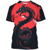 New 3D Men's T-Shirt Dragon Print 2023 Summer Crew Neck Short Sleeve Tee Shirt Oversized Loose Men's Clothing Casual Sweatshirt