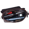 Leather men's business commuter bag leather man briefcase cowhide handbag retro fashion shoulder bag A4 document laptop bag