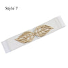 Women'S Elastic Wide Belt Golden Leaves Waist Belt Buckle Female Dress Coat Sweater Decorative Waistbands Fashion Cummerbands