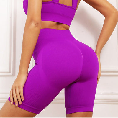 Seamless Gym Wear Set Yoga Workout Female Two Piece Sports Bra Shorts Outfits Summer Active Sweatsuits Clothes for Women