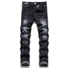 EH·MD® Tie Dyed Geometric Jeans Men's High Pressure Printing Spring Summer Cotton High Elastic Slim Fit Pants 3D Lining Scrape 2