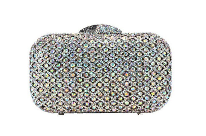 Boutique De FGG Women Crystal Clutch Evening Purses and Handbags Luxury Diamond Bridal Minaudiere Bags Party Cocktail Clutch Bag