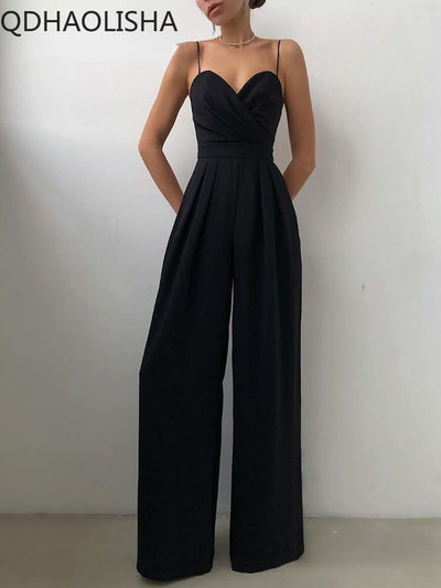 2023New Sexy Sleeveless Sling Wrapped Chest High Waist Rompers Casual Party Jumpsuit Women Elegance Jump Suits for Women Romper