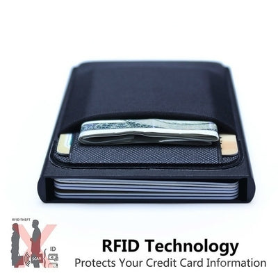 Men Business Aluminum  Cash ID Card Holder RFID Blocking Slim Metal Wallet Coin Purse card case  credit card wallet rfid wallet