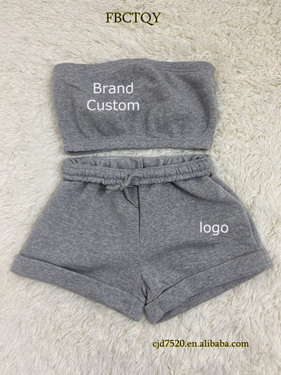 Summer logo printed women Matching Set 2 Piece Sexy Crop Tops And jogger Pants Tracksuit Two Piece set women joggers track suit