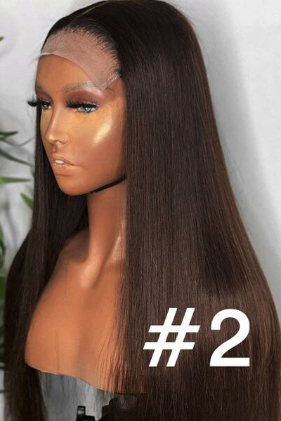 5x5 Pu Silk Base Scalp Top Lace Front Human Hair Wigs Straight Remy Brazilian Lace Closure Wig Pre Plucked with Baby Hair Luffy