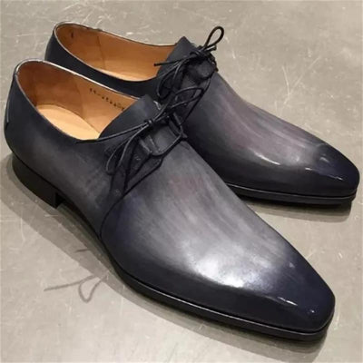 Fashion Oxford Shoes Men Shoes Business Casual Wedding Party Daily Classic PU Solid Color 3D Printing Smudge Lace-Up Dress Shoes