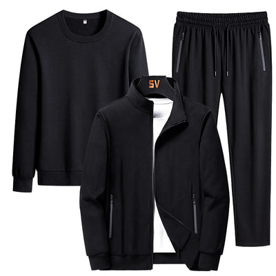 Men's Tracksuits Polyester Sweatshirt Sporting Sets 2022 Gyms Spring Jacket+Pants Casual Men's Track Suit Sportswear Fitness 8XL