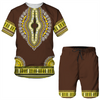 Fashion Funny Harajuku Summer Clothes For Men Leisure O-neck Short Sleeve Tees Set Outdoor Sports Top Shorts 2 Piece Outfit Sets