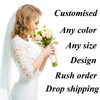 Gabriellar Gorgeous Slit  Batwing Sleeves Wedding Dresses V-neck Appliques Court Train Wedding Gown Robe De Mariée Made To Order