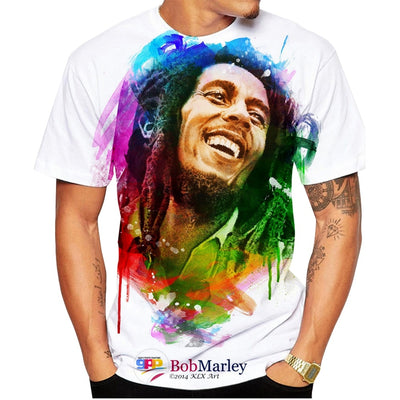 Women/Mens T Shirt Bob Marley Legend Reggae 3D Print T-Shirt Summer Casual Tees
