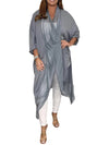 Women s Sheer Chiffon Long Kimono Cardigan Women s Loose Tunic Tops Casual Batwing Sleeve V Neck Solid Color Mesh Dress Sheer