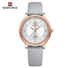 NAVIFORCE Women's Watch Popular Fashion Dress Ladies Waterproof Quartz Leather Strap Wristwatch Girlfriend Gift Relogio Feminino