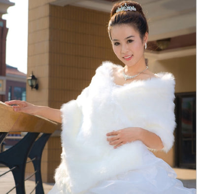 Winter Wool Shawl Wedding Dress Accessories Bride Wedding Banquet Performance Etiquette Long Warm Wool Shawl Female
