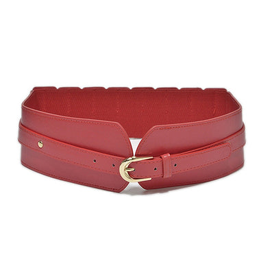 Elastic Women's Wide Belt Fashion Cinch Belt Cummerbund Suitable For Dress Coat Metal Litchi Pattern Wide Waist Belts