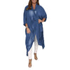 Women s Sheer Chiffon Long Kimono Cardigan Women s Loose Tunic Tops Casual Batwing Sleeve V Neck Solid Color Mesh Dress Sheer