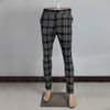 Men Fashion Retro Casual Plaid Pants Male Streetwear Hip Hop Straight Trousers Men's Business Banquet Black Dress Pants Spring