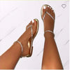 Women's Shoes 2023 Summer Ankle Strap Women's Sandals Beach Flip Flops Fashion Gold Flat Roman Women Sandals Sandalias De Mujer