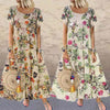 Summer Boho Maxi Dress Women Fashion Floral Printed Loose Sundress Casual High Waist Beach Party Long Dresses Vestidos Robe