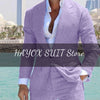 Men's Suit Linen Tip Lapel One Button Formal Groom Groomsmen Dress Jacket Pants Blazer Set Tuxedo