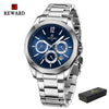 REWARD VIP New Business Watches for Men Fashion Dress Wrist Watches Stainless Steel Waterproof Luminous Date Chronograph Clock