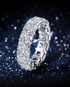 Eternity Band Promise ring 925 Sterling silver Diamond cz Engagement Wedding Rings for women Men Finger Party Jewelry