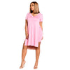 Active Wear  Solid Two Piece Set Tracksuit for Women Short Sleeve Side High Split Extra-long Tops and Skinny Shorts Outfits