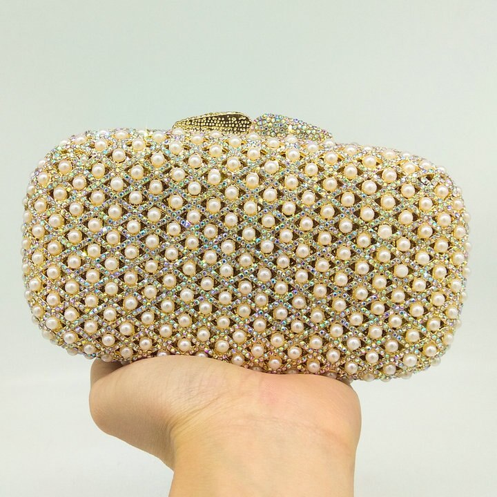 Boutique De FGG Women Crystal Clutch Evening Purses and Handbags Luxury Diamond Bridal Minaudiere Bags Party Cocktail Clutch Bag