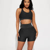 Summer Active Wear Knit Two Piece Set for Women 2023 Sporty Fitness Tank Crop Top and Shorts Suit Workout Gym Yoga Set Tracksuit