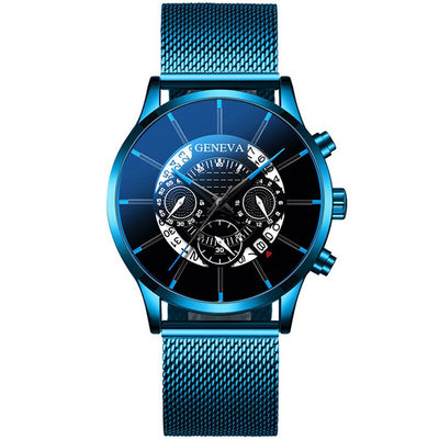 2023 New Men's Fashion Business Watches for Men Golden Stainless Steel Watch Mesh Strap Casual Quartz Wrist Watch reloj hombre