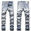 EH·MD® Tie Dyed Geometric Jeans Men's High Pressure Printing Spring Summer Cotton High Elastic Slim Fit Pants 3D Lining Scrape 2