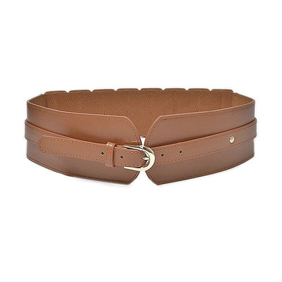 Elastic Women's Wide Belt Fashion Cinch Belt Cummerbund Suitable For Dress Coat Metal Litchi Pattern Wide Waist Belts