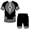 Fashion Funny Harajuku Summer Clothes For Men Leisure O-neck Short Sleeve Tees Set Outdoor Sports Top Shorts 2 Piece Outfit Sets