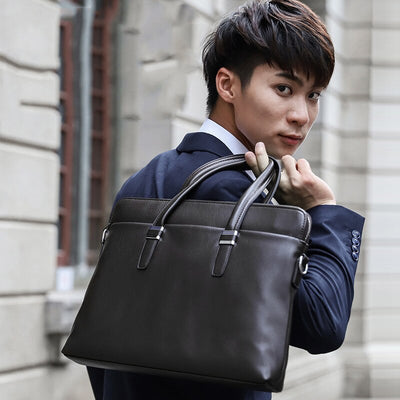 Handbags Briefcases Business Bags Quality Man Inch Shoulder For Travel Bags Men Bag For 14 Office Laptop Leather High