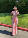 Streetwear Fashion Jump Suits for Women Pit Strip Short Sleeves Straps Jumpsuit Long Pants Home Comfortable Casual Women's Wear
