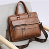 Men Briefcase Bag for Documents Designer Leather Luxury Brand Men's Business Travel Bag A4 Document Organizer handbag