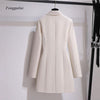 Fashion Trench Coat Dress Women 2023 New Spring Autumn Windbreaker Coat Female Oversize 4Xl Black White Belt Blazer Vintage