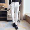 Plus Size 38-28 Spring Summer Ankle Length Mens Suit Pant Pure Color Business Slim Fit Dress Pants Social Party Wedding Trousers