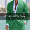 Men's Suit Linen Tip Lapel One Button Formal Groom Groomsmen Dress Jacket Pants Blazer Set Tuxedo