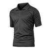 Men Summer Shirt Solid Color Green Polo