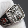 Antique Shriners Masons Masonic Gems Stone 925 Sterling Silver Ring