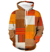 Vintage Men's Hoodie For Sweatshirt 3d Plaid Print Long Sleeve Pullover Street Man Clothing Men's Oversized Hooded Sweater 2023