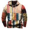 Vintage Men's Hoodie For Sweatshirt 3d Plaid Print Long Sleeve Pullover Street Man Clothing Men's Oversized Hooded Sweater 2023